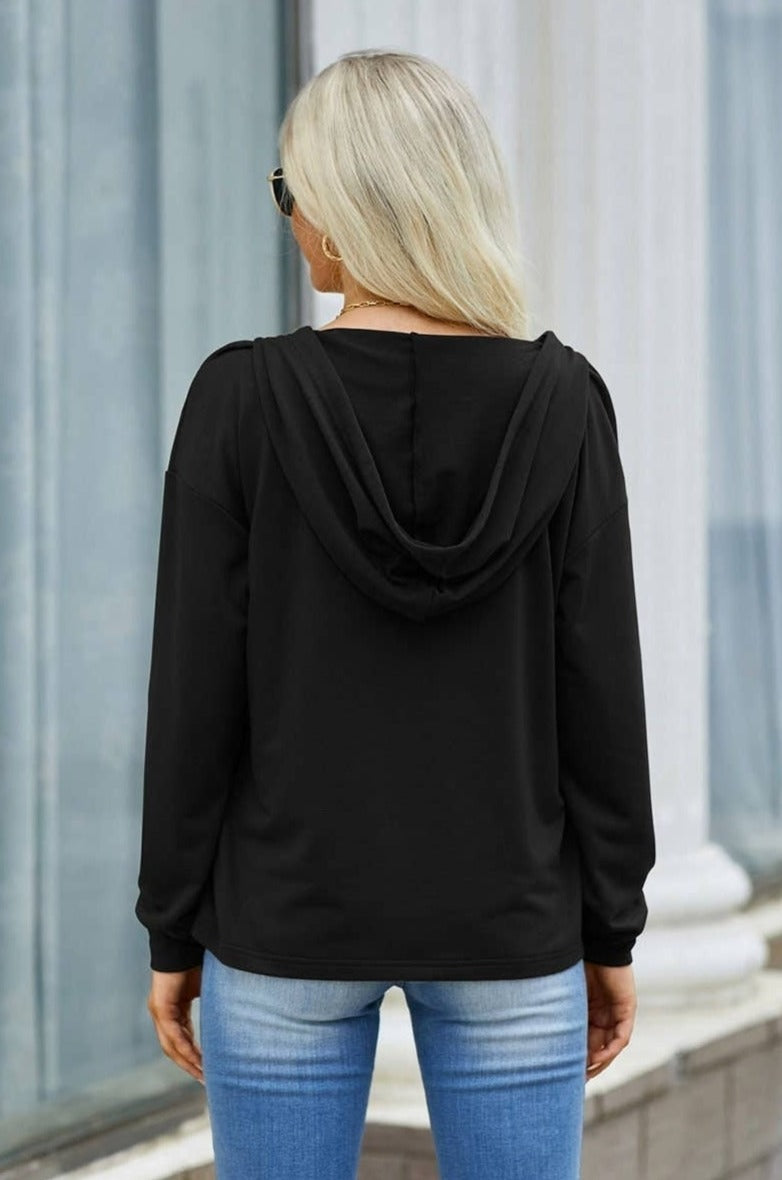 BLACK LACE HOODIE