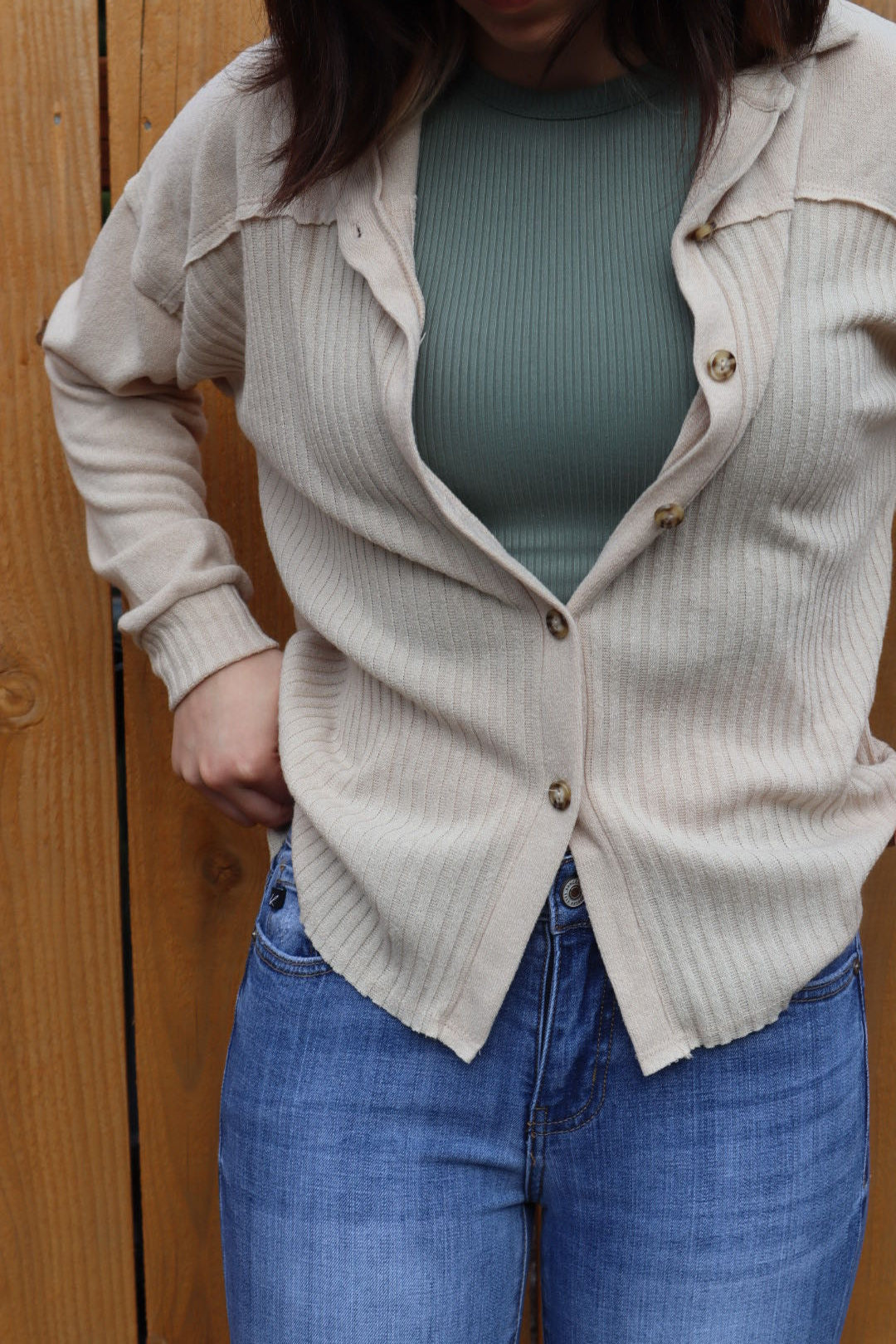 TAN CARDIGAN